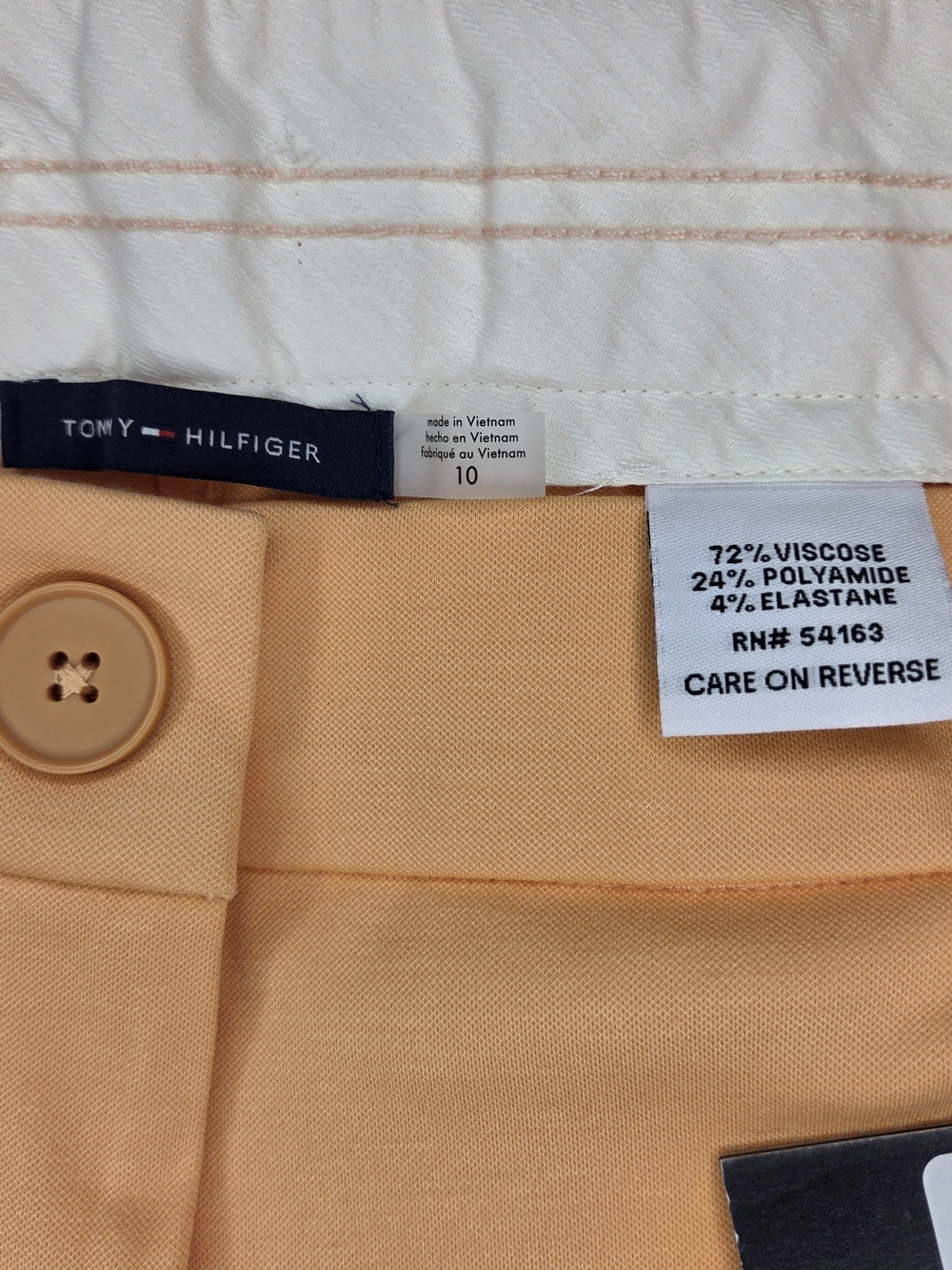 Tommy Hilfiger Wide-Leg Peach Women's Trousers Size 10 NWT - Picture 7 of 10